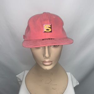 Stussy reflective tape cap.